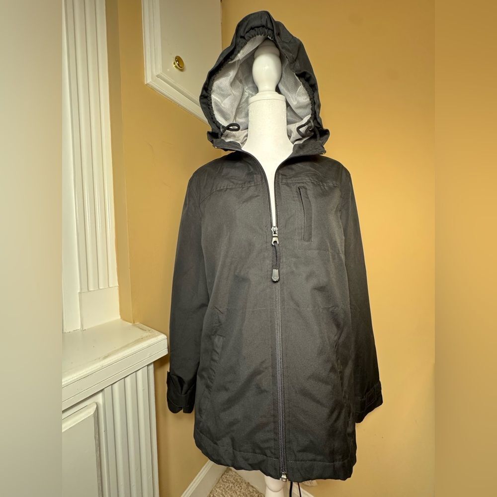 Gap Women’s Hooded Windbreaker Jacket Black Size Small - Picture 3 of 9